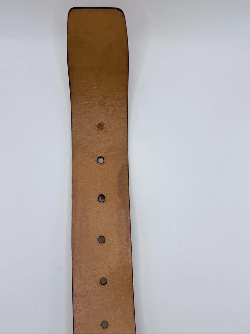 Ralph Lauren Made in Italy Ivory Leather Wide Belt Silver Buckle Size M
